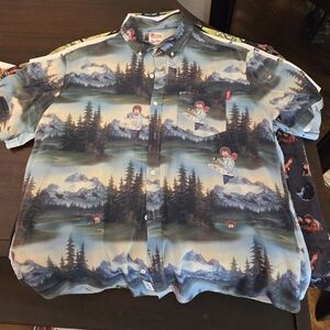 Roosevelt Bob Ross XL button down shirt